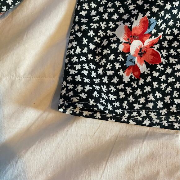 Levi Strauss Vintage Button Up Large Black White Floral Made in USA Cottagecore - Picture 9 of 13